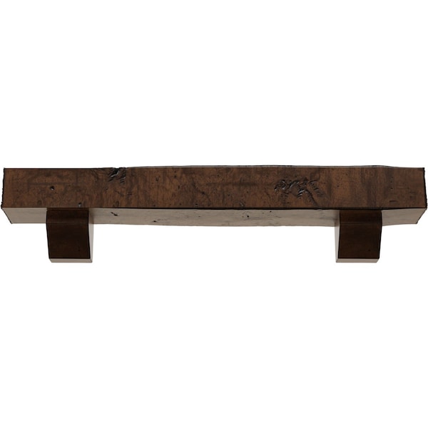 Kit W/ Ashford Corbels, Premium Aged, 8H  X 12D X 36W Knotty Pine Faux Wood Fireplace ManteL